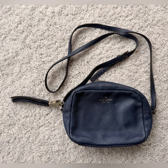 Kate Spade Mindy Crossbody Navy Leather - Picture 3 of 9